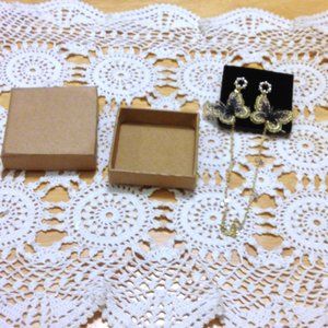 Delicate lace butterfly earrings